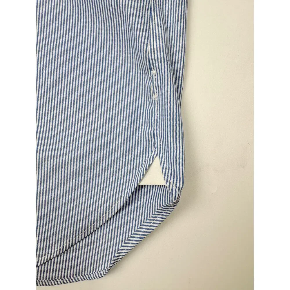 J.Crew Ludlow Slim Fit Dress Shirt Blue White Stripe 16 33 Stretch Cotton NWOT